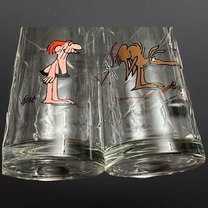 Arby's BC Ice Age Collector Series Glasses Vintage Set of 2 Ant Eater